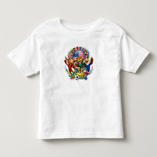 Peuter fifa 2026 thema t-shirt (Voorkant)