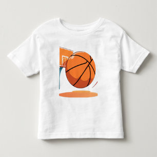 Peuter Fijne Jersey T-shirt - Grote Basketbal