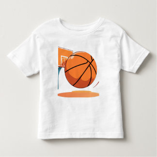 Peuter Fijne Jersey T-shirt - Grote Basketbal