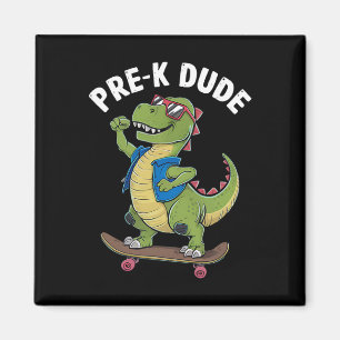 Peuter gast dino skateboarden kleuters kleuterscho magneet
