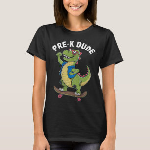 Peuter gast dino skateboarden kleuters kleuterscho t-shirt