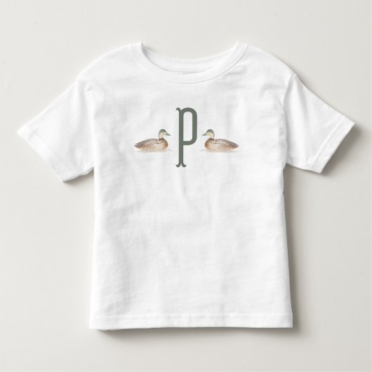 Peuter gepersonaliseerd Mallard Duck T-shirt (Voorkant)