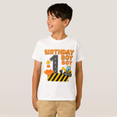 Peuter graafmachine verjaardag Shirt (Voorkant volledig)