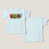 Peuter Graffiti Prettig Vakantie Kleding (Ontwerp Voorkant & Achterkant)