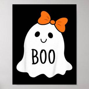 Peuter Halloween Boo Ghost Met Een Bow Meisjes Hal Poster