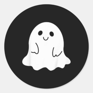 Peuter Halloween Boo Ghost Met Een Bow Meisjes Hal Ronde Sticker