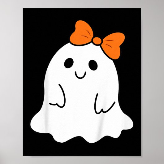 Peuter Halloween spook met een boog Meisjes Hallow Poster (Voorkant)
