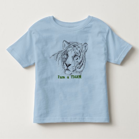 peuter, ik ben een TIGER Kinder Shirts (Voorkant)