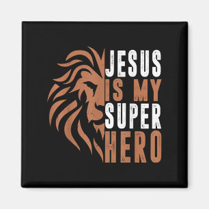 Peuter Jesus is mijn superheld Christelijk Godszoo Magneet