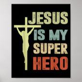 Peuter Jesus is mijn superheld Christelijk Godszoo Poster (Voorkant)