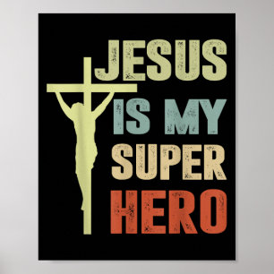 Peuter Jesus is mijn superheld Christelijk Godszoo Poster
