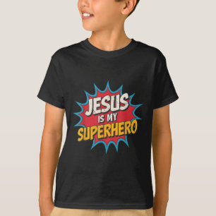 Peuter Jesus is mijn superheld Christelijk Godszoo T-shirt