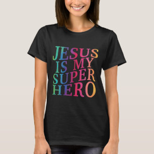 Peuter Jesus is mijn superheld Christelijk Godszoo T-shirt