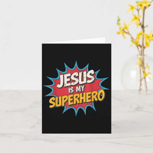 Peuter Jezus Is Mijn Superheld Christelijke God Zo Kaart (Gele Bloem)