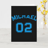 Peuter Jongen Blauw Naam Jersey Nummer Srts Katoen Kaart (Gele Bloem)