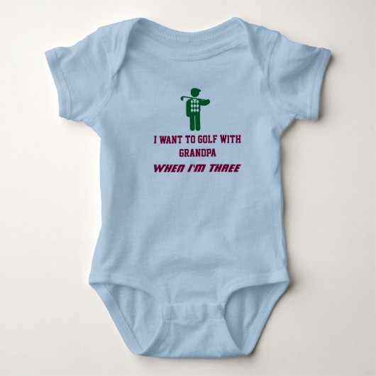 Peuter jongen kruiper met groene golfer. romper (Voorkant)