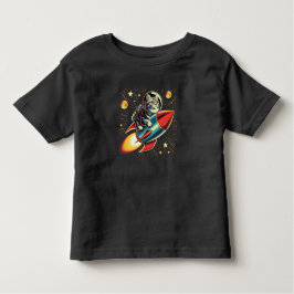 Peuter kat op een raket T-shirt! Kinder Shirts