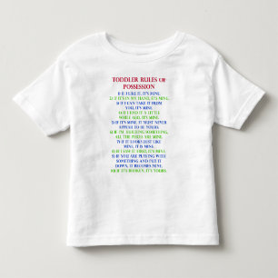 Peuter Kind Regels Van Eigendom Grappige T-Shirt
