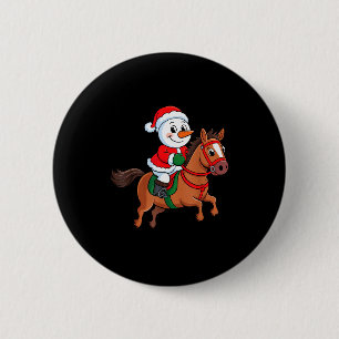 Peuter Kinderen Sneeuwman Kerstman Hoed Rijpaard C Ronde Button 5,7 Cm