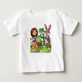 Peuter lezen t-shirts Dierenboek design Schattige