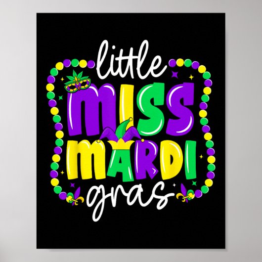 Peuter Mardi Gras Outfit Meisjes Mardi Gras Kinder Poster (Voorkant)