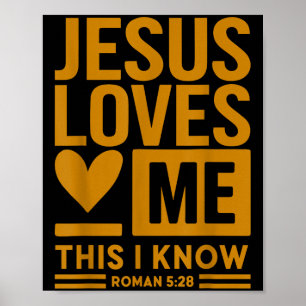 Peuter Meisje Jezus houdt van me Dit weet ik Chris Poster