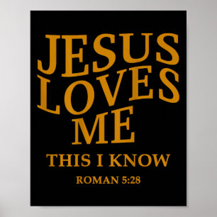Peuter Meisje Jezus houdt van me Dit weet ik Chris Poster