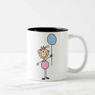 Peuter Meisje Stick Figure Mok