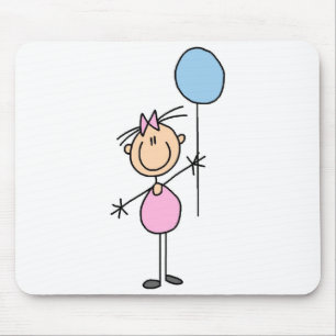 Peuter Meisje Stick Figure Muismat