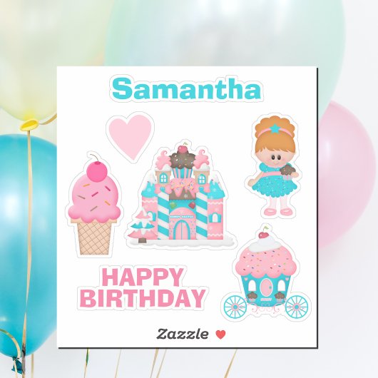 Peuter Meisje Verjaardag Sticker Set