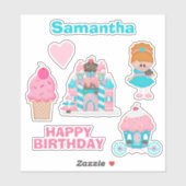 Peuter Meisje Verjaardag Sticker Set (Vel)