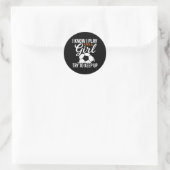 Peuter Meisje Voetbal Ik Weet Ik Speel Als Een Mei Ronde Sticker (Tas)