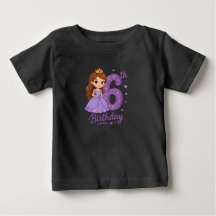 Peuter Meisjes 6e Verjaardag Prinses T-Shirt