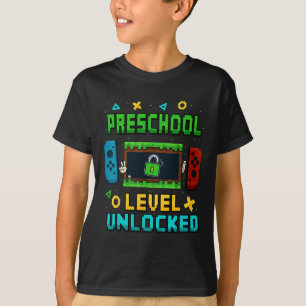 Peuter niveau ontgrendeld Ck naar school pixel art T-shirt