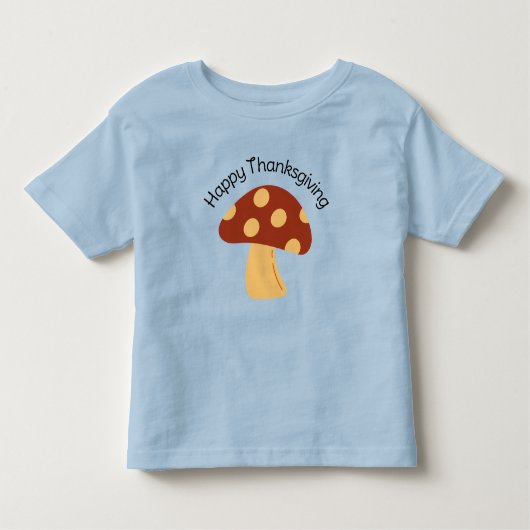 Peuter Paddestoel Thanksgiving Outfit Kinder Shirts (Voorkant)