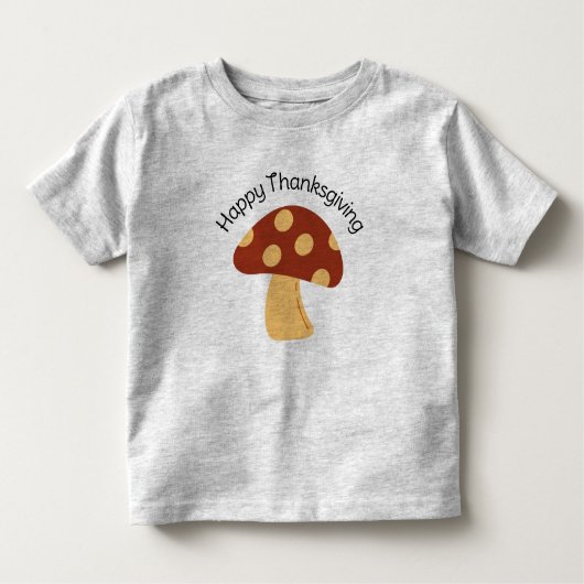 Peuter Paddestoel Thanksgiving Outfit Kinder Shirts (Voorkant)
