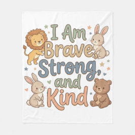 Peuter positieve bevestiging dapper sterk vriendel fleece deken