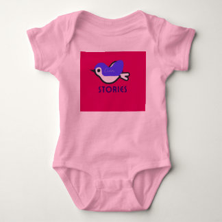 Peuter roze trui met mooi vogelmotief romper
