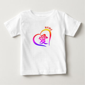 Peuter Ruffle T-shirt w / KANJI VOOR DE LIEFDE