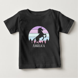 Peuter Sunset Unicorn Naam Datum Verjaardag