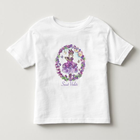Peuter Sweet VioletsTee Shirt (Voorkant)