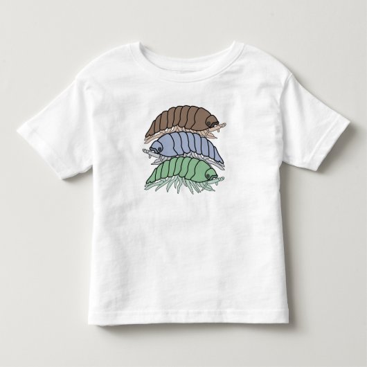 Peuter T-shirt - 3 Pissebedden (wit) (Voorkant)