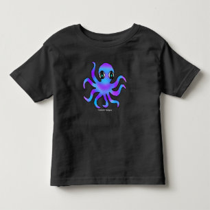 Peuter T-shirt - Blauwe Violet Inktvis (v)