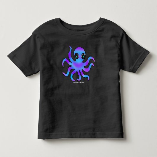 Peuter T-shirt - Blauwe Violet Inktvis (v) (Voorkant)