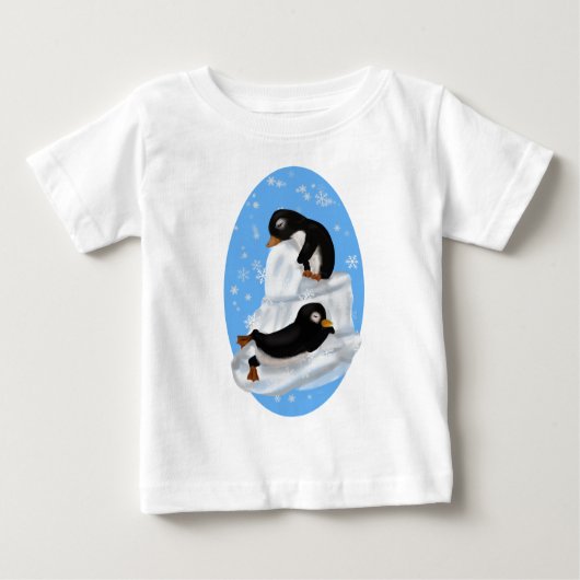 Peuter T-shirt, dutje pinguïns (Voorkant)