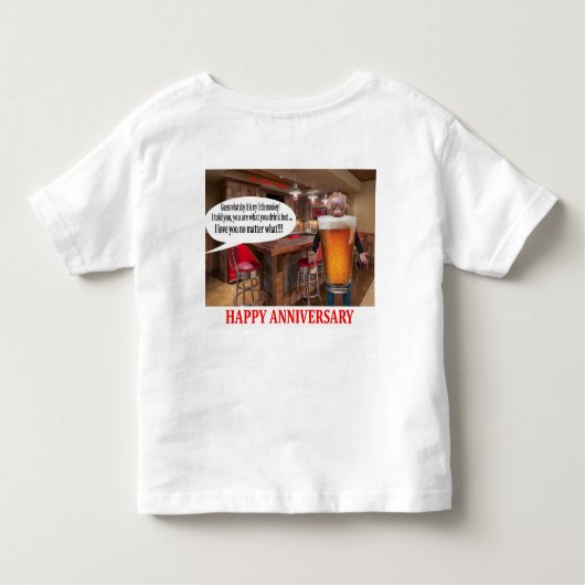 Peuter t-shirt. Fijn Jubileum. orang-oetan Kinder Shirts (Achterkant)