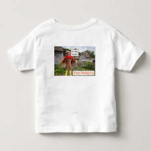 Peuter t-shirt. Fijne Thanksgiving. cheetah kalkoe Kinder Shirts