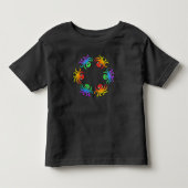 Peuter T-shirt - Gradiënt Octopus (levendig) (Voorkant)