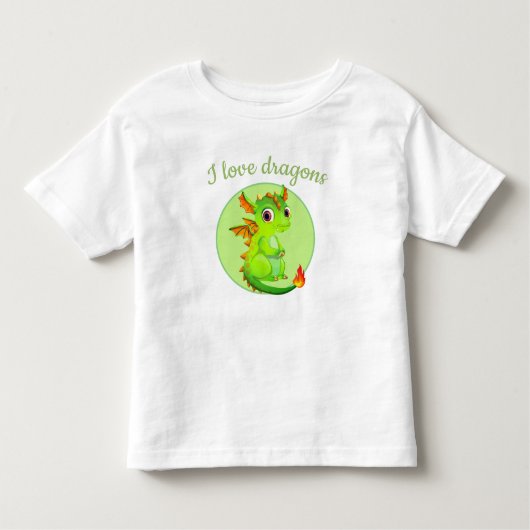 Peuter T-shirt-Green Dragon Kinder Shirts (Voorkant)