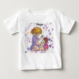 Peuter T-shirt Klein Meisje en Babypop 